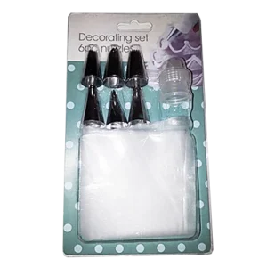 Petals 12” Piping Bag With 6 Steel Nozzle(Set Of 2)