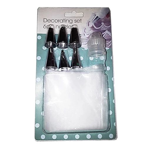 Petals 12” Piping Bag With 6 Steel Nozzle(Set Of 2)