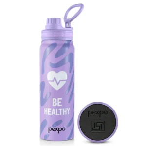 Pexpo Austin Art Be Healthy Uv Printed Design Bottle (Orchid Purple) 800Ml