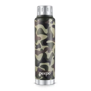 Pexpo Cameo Art Camouflage Uv Printed Design Bottle (Green) 500Ml
