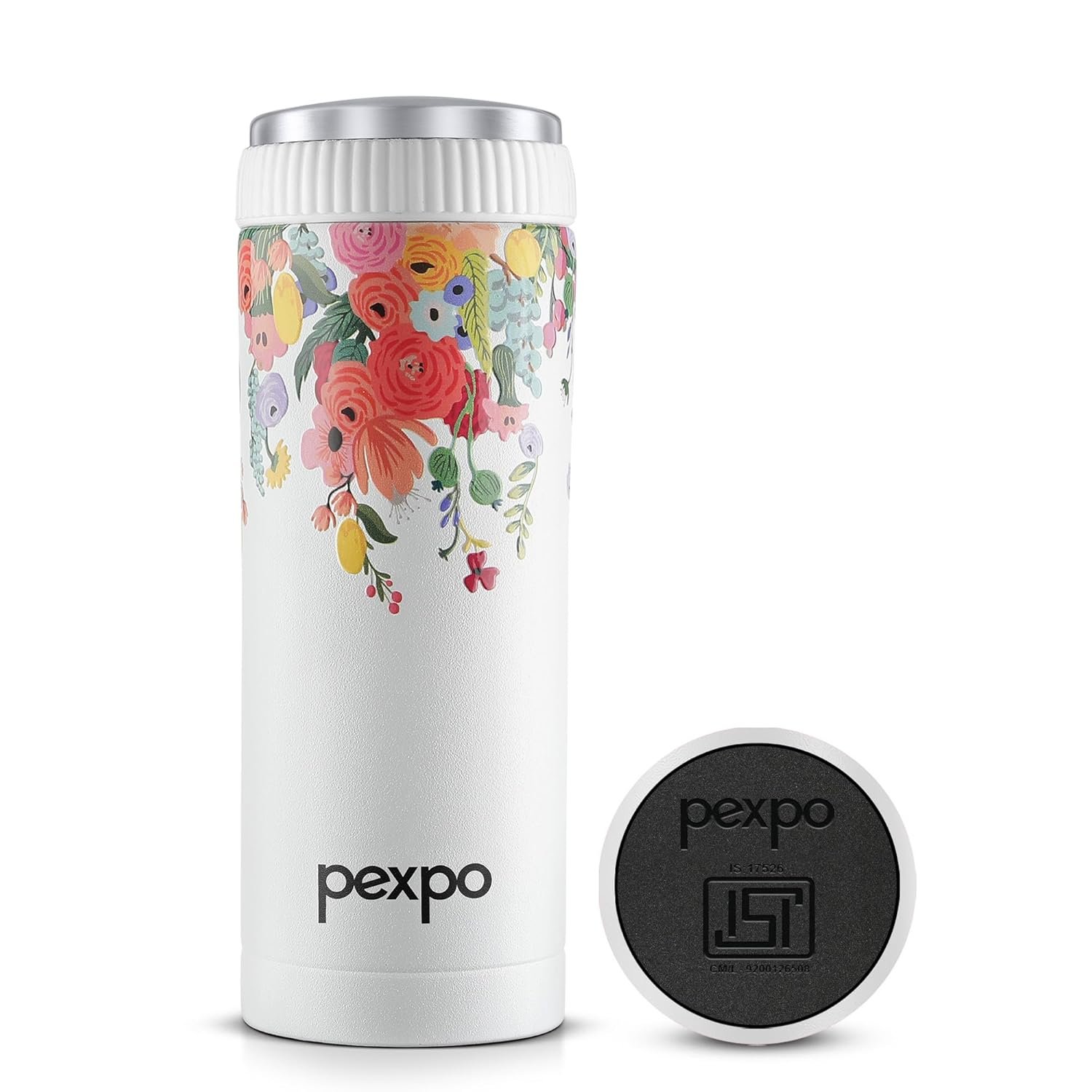 Pexpo Crypto Art Uv Printed Design Bottle (Whte) 500Ml