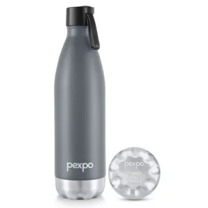 Pexpo Espresso Uv Printed Design Bottle (Grey) 1000Ml