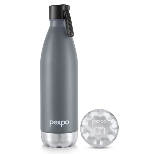 Pexpo Espresso Uv Printed Design Bottle (Grey) 1000Ml