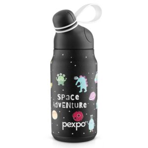 Pexpo Piano Art Space Uv Printed Design Bottle (Black) 450Ml