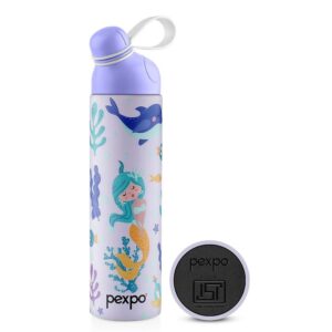 Pexpo Pico Mermaid Uv Printed Design Bottle (Purple) 500Ml