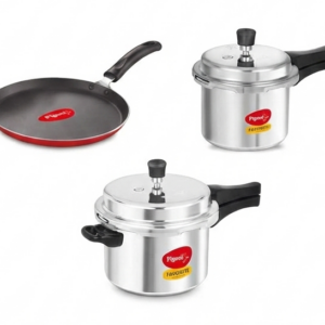 Pigeon Cookware Mega Combo – Tawa+2 Pressure Cookers