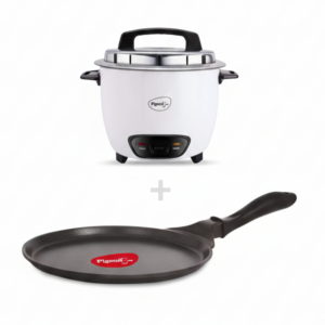 Pigeon Electric Rice Cooker Combo – 1.8 Litre+Wonder Cast Tawa 280 MM