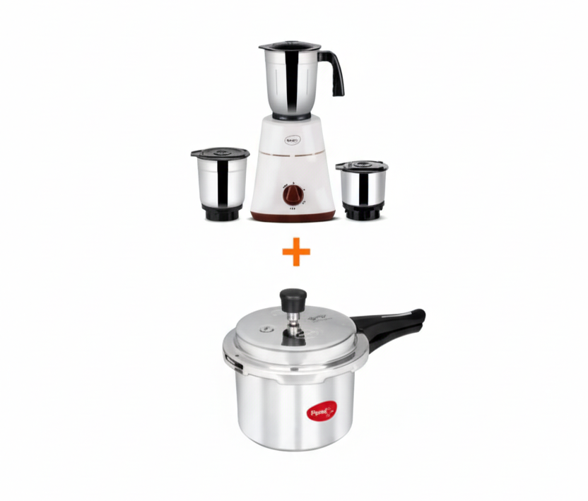 Pigeon Swifty Mixer Grinder+Smart Pressure Cooker Combo