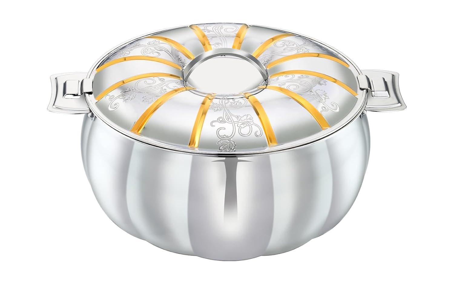 Pradeep Hotpot Diya With Lid (Gold) (3500Ml)