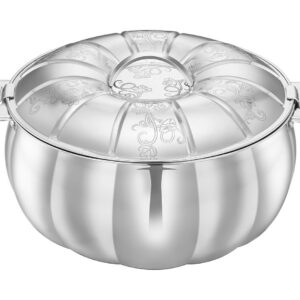 Pradeep Hotpot Diya With Lid (Silver) (5000Ml)
