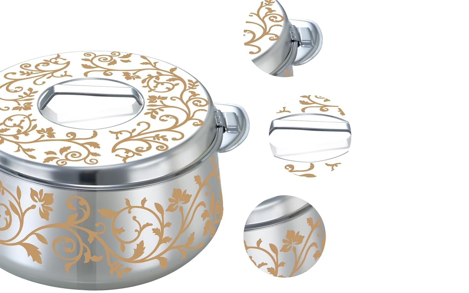 PRADEEP HOTPOT ESTEEM WITH LID (GOLD) (3500ML) - Image 2