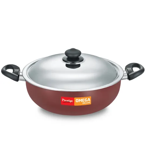 Prestige Kadai-Omega Dlx 240Mm W/Lid SS