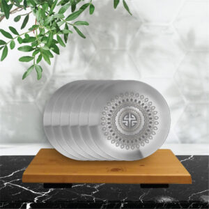 Stainless Steel 6 PCS Side Plate with Laser Signature - Matt