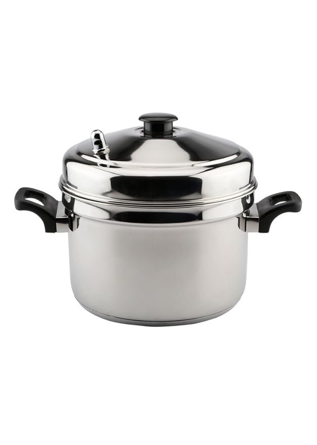 KESARIYA 23.5 CM SANDWICH IDLY POT WITH DULUXE IDLY PLATE (5 PLATE)