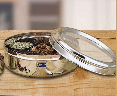 Llm Masala Dabba With Glass Lid (No. 3)