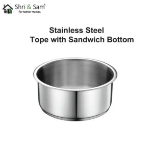 Stainless Steel Tope/Patila/cooking pot with Sandwich Bottom