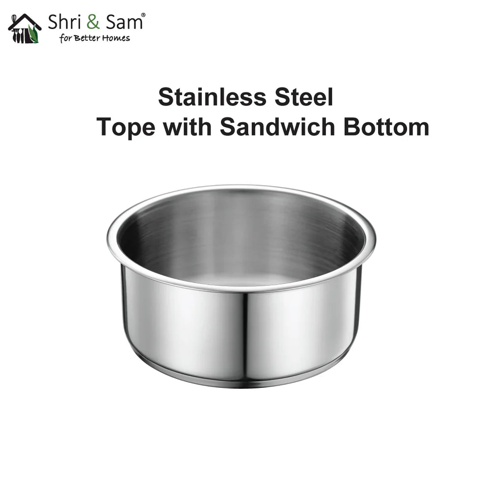 Stainless Steel Tope/Patila/cooking pot with Sandwich Bottom