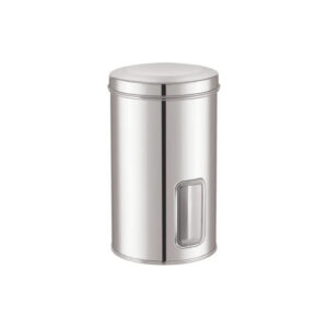 JVL Trendy Window Canister – Stainless Steel Airtight Storage Jar