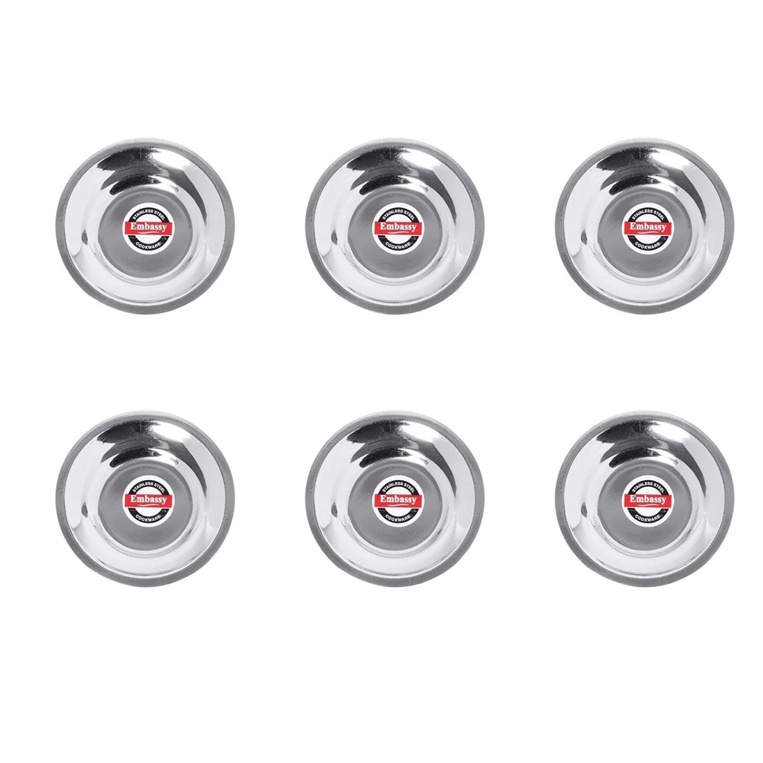 KESARIYA 12.5 CM GLASS COVER(SET OF 6)