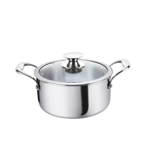 Alda Bueno Tri-Ply SS Casserole With Lid 22Cm (3.8L)