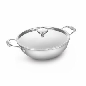 Alda Vitale Tri-Ply SS Deep Wok With Lid 18Cm (1.2L)