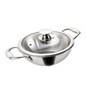 Alda Bueno Tri-Ply SS Deep Wok With Lid 20Cm (1.7L)