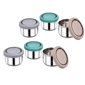 Radiance Airtight Sauce Box With Silicone Lid 50Ml(Set Of 2)