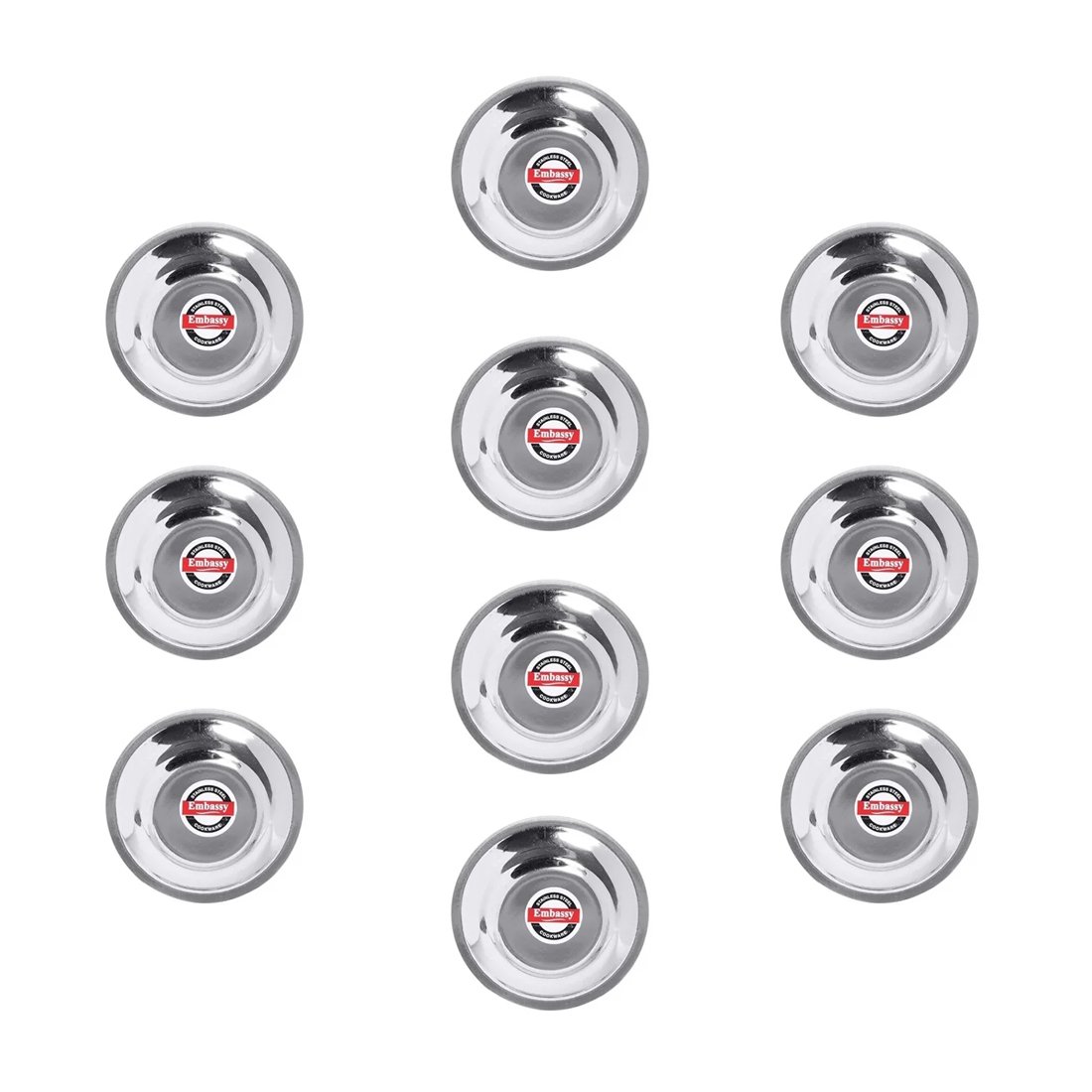 KESARIYA 8.8 CM GLASS COVER(SET OF 10)