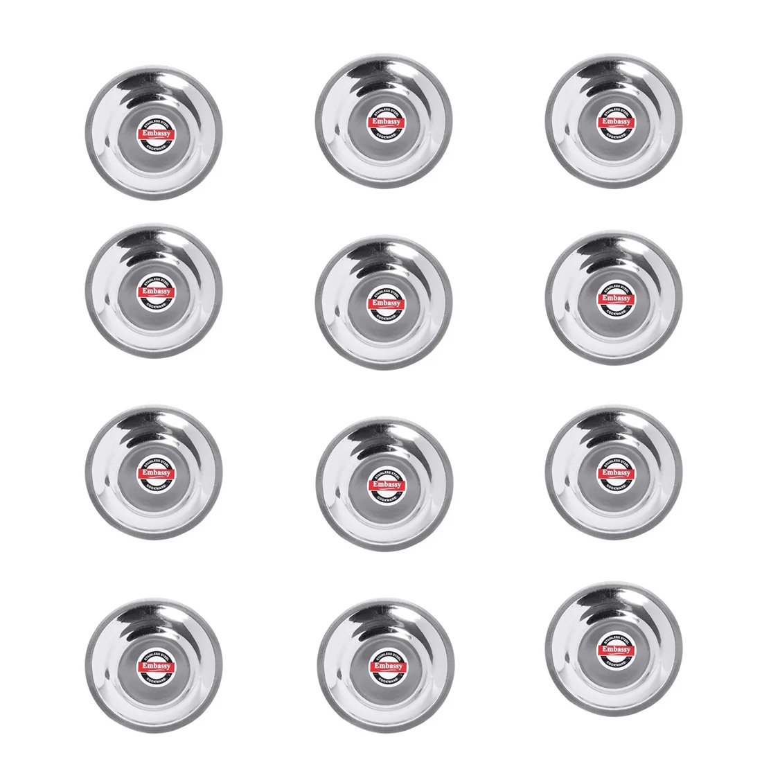 KESARIYA 7.5 CM GLASS COVER(SET OF 12)