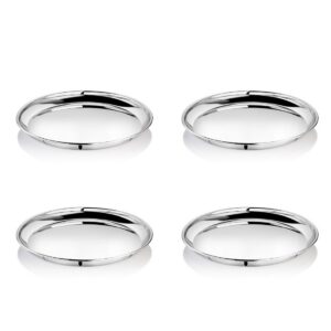 KESARIYA SS KANCHAN PLATE DELUXE(SET OF 4)