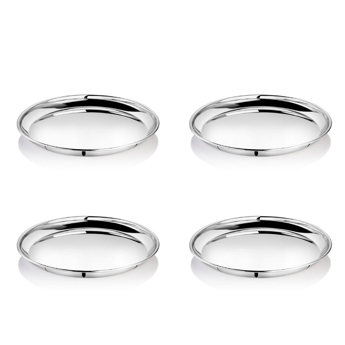 KESARIYA SS KANCHAN PLATE DELUXE(SET OF 4)