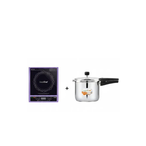 Greenchef Ember Induction Cooktop+Compact Prime SS Cooker Combo