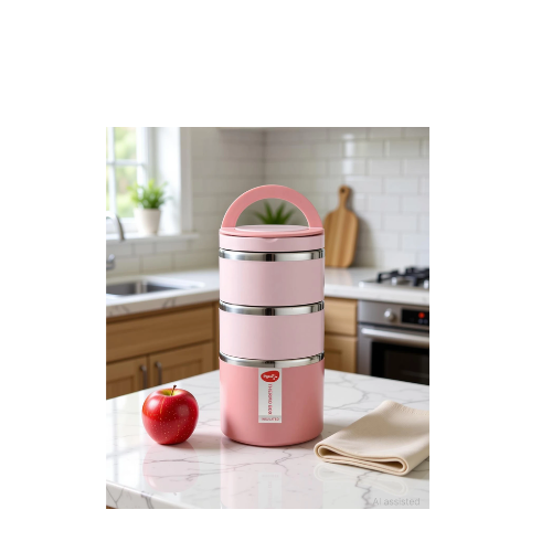 Pigeon Thermo Tiffin P3 Pink