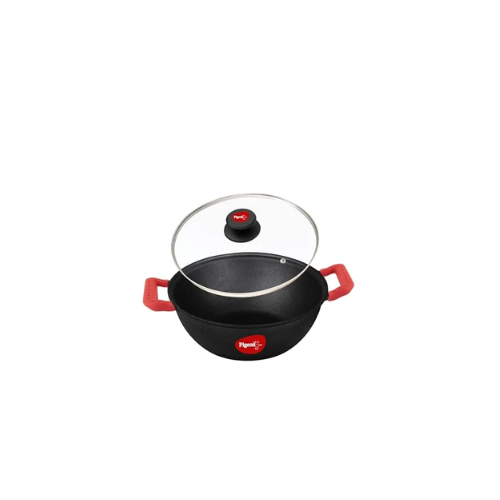 Pigeon Imperi Cast Iron Kadai With Lid 240Mm