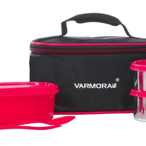 Varmora SS Duo Lunch 3 Pc Set (Red)