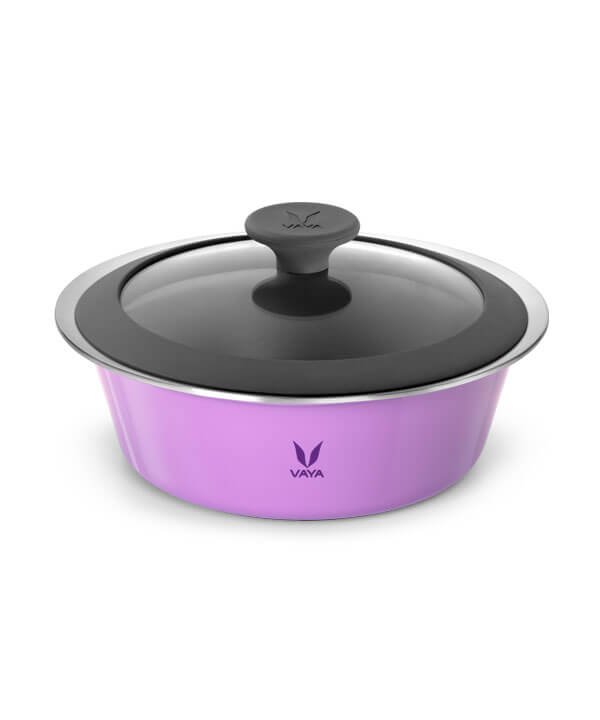 Vaya Serveware Glass Lid 1500Ml (Iris Purple)