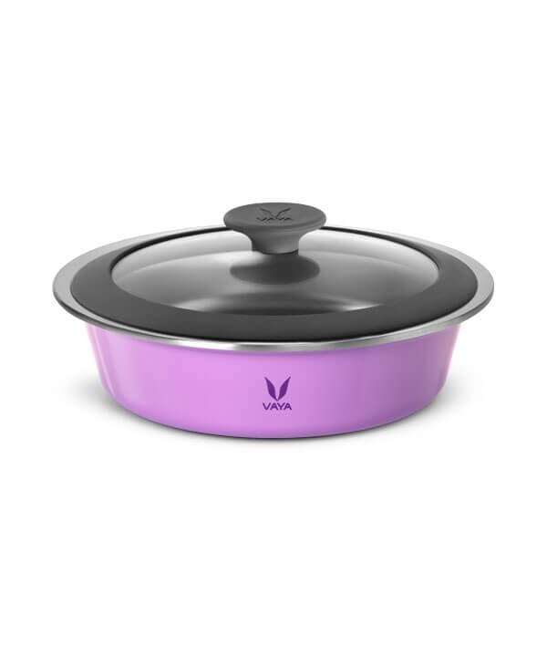 Vaya Serveware Glass Lid 2000Ml (Iris Purple)
