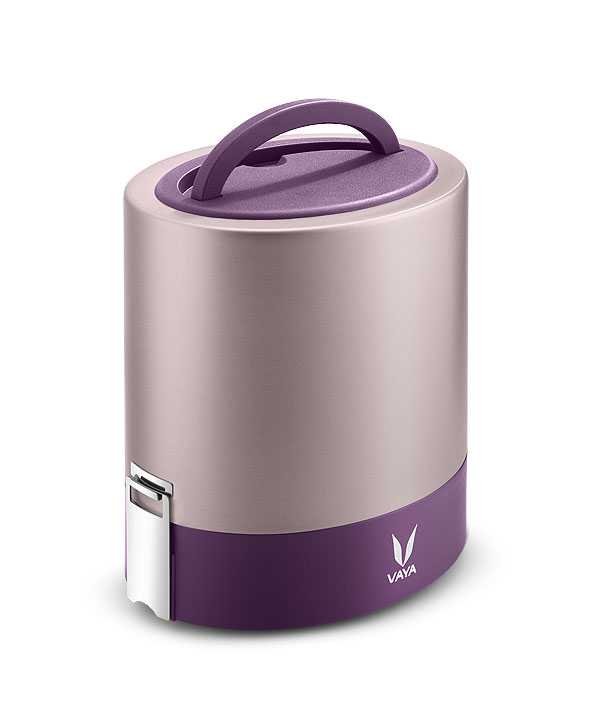 Vaya Tyffyn With Copper-Finished Containers-1000Ml (Purple)