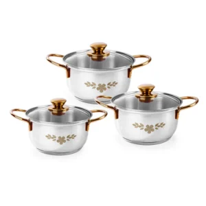 Wonderchef Casserole Combi-Gold Stanton 3Pcs Set SS