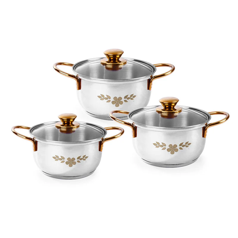 Wonderchef Casserole Combi-Gold Stanton 3Pcs Set SS