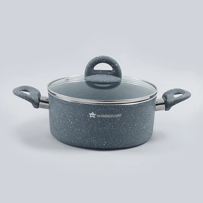 Wonderchef Casserole-Granite W/Lid 240Mm