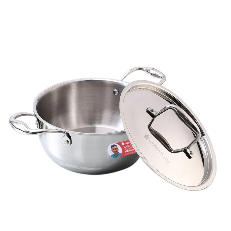 Wonderchef Casserole-Nigella Triply 3Ltr W/Lid SS