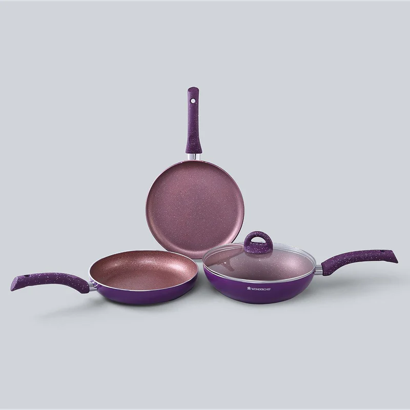 Wonderchef Combi-Granite 4Pcs Set Purple