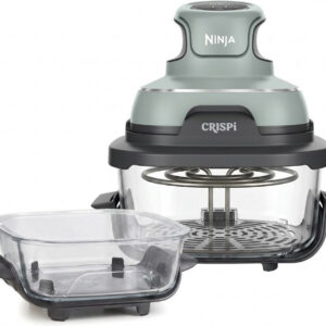 Ninja CRISPi Portable 4-in-1 Air Fryer | 3.8 Litre | 2 Removable Glass Trays & Lids | 1700W
