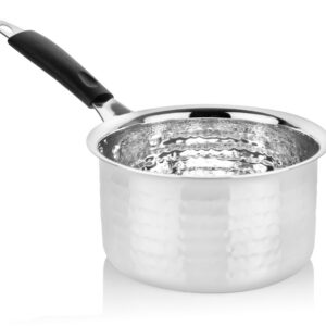 Anupam 18G Thick Hammered (Matar) Saucepan / Tea Pan / Milk Pan | Stainless Steel