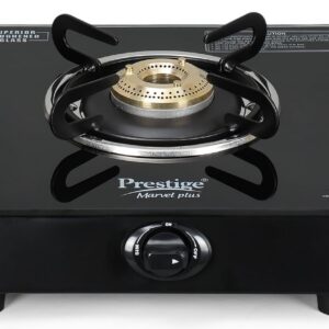 Prestige Marvel Plus Toughened Glass Top Gas Stove (1 Burner) - GTM 01, Black