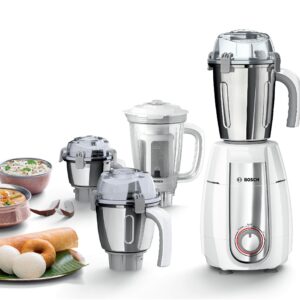 Bosch TrueMixx Style Mixer Grinder 750 Watts - MGM6642WIN, White