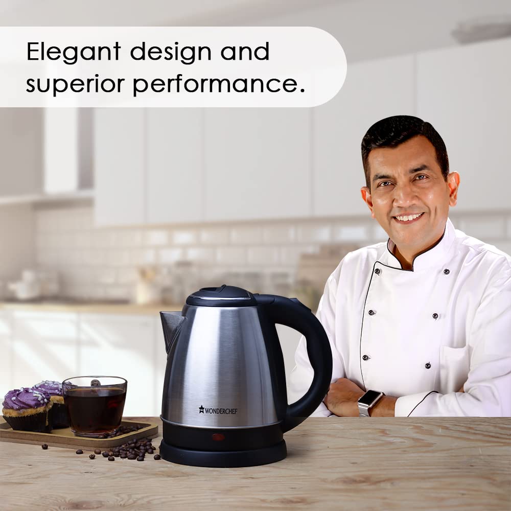 Wonderchef Crescent Electric Kettle 1.5 Litres, 2 years Warranty - Image 2