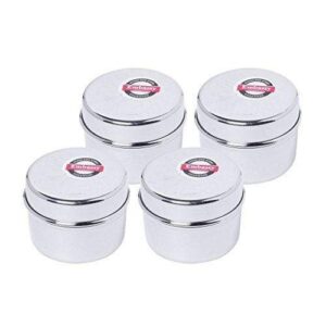 Embassy Tip-top Dabbi/Container - Pack of 4 (Size 1, 60 ml each), Stainless Steel
