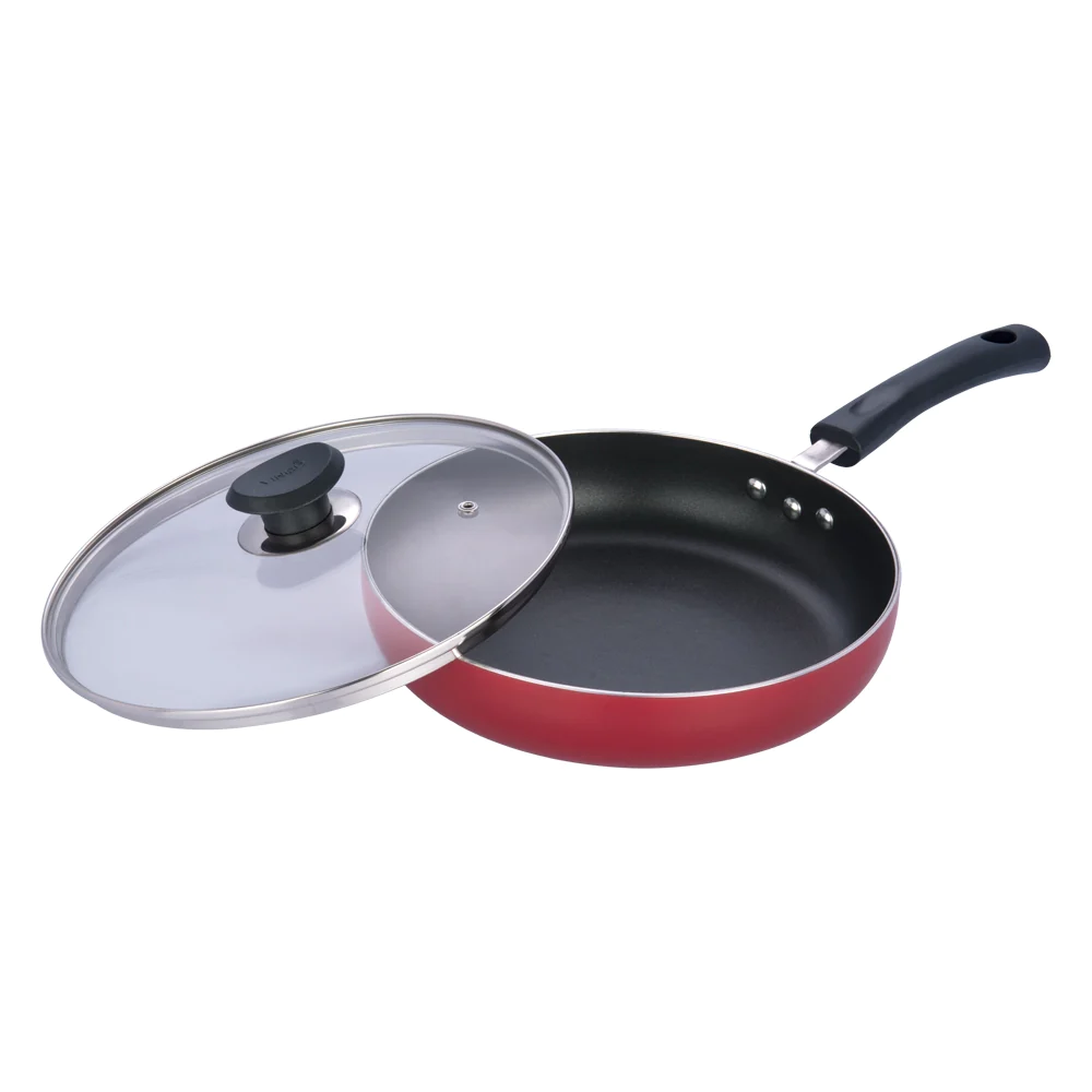 Vinod Zest Non Stick Deep Frypan With Glass Lid (Induction Friendly)